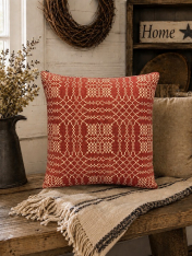 NANTUCKET RED/TAN PILLOW 16X16